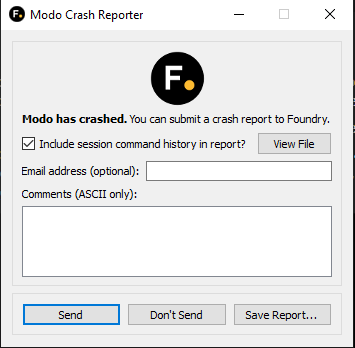 [Foundry] Hướng dẫn khắc phục lỗi Modo Crash – Solution for Modo Crashed