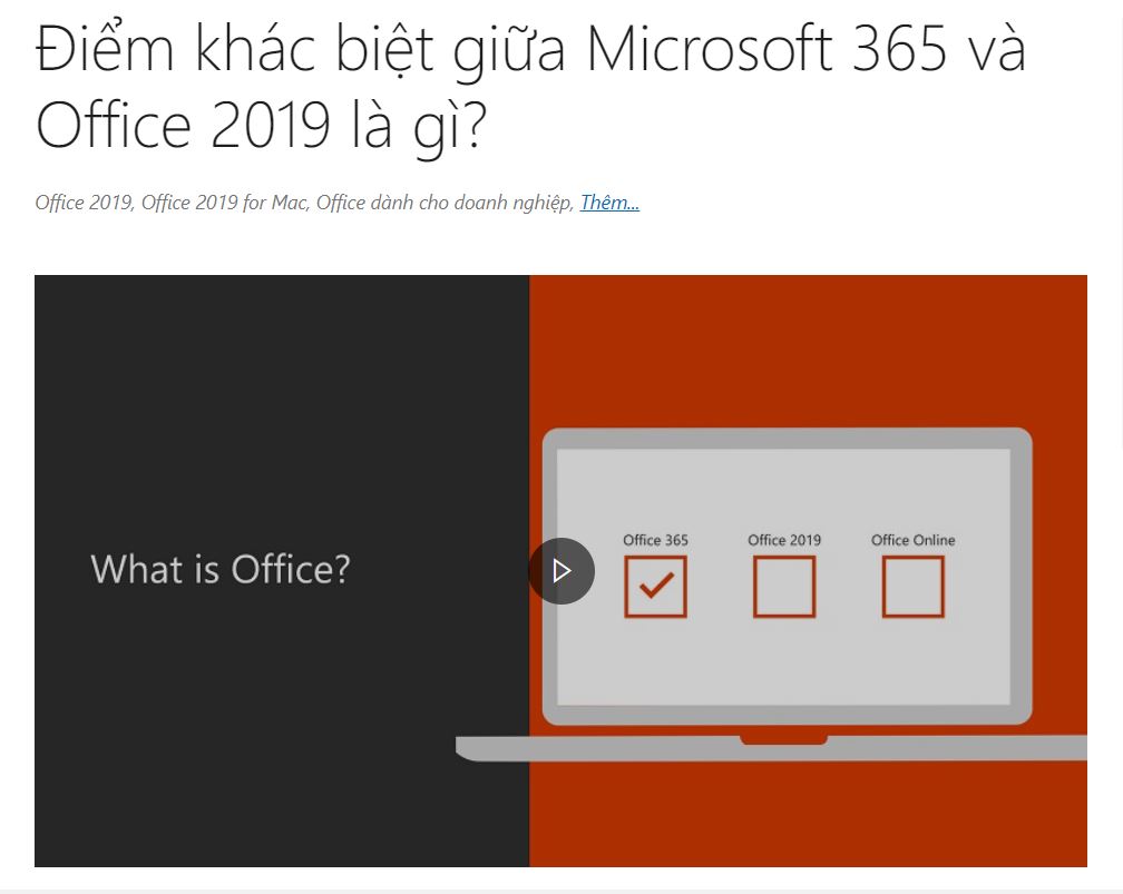 Điểm khác biệt giữa Microsoft 365 vs Office 2019 là gì?