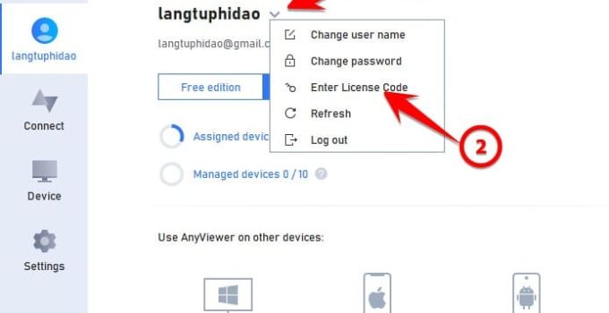 Anyviewer Pro – Điều khiển máy tính từ xa, license pro 4 năm
