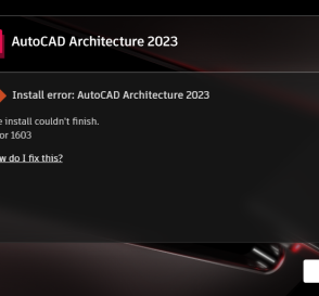 AutoCAD 2024 error 1603