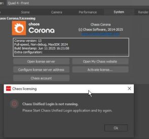 Chaos Unified Login is not running