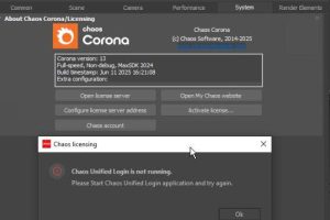 Chaos Unified Login is not running