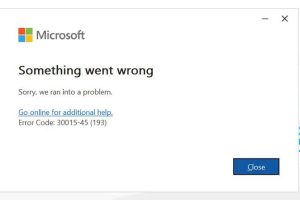 Microsoft something went wrong