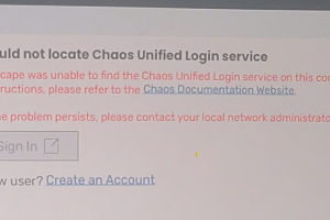 Enscape could not locate Chaos unified login service